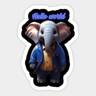 Hello world Sticker